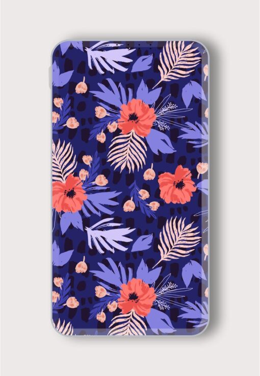 Abstract Peony Bouquets Printed Designer 10000 mAh PowerBank Zapvi