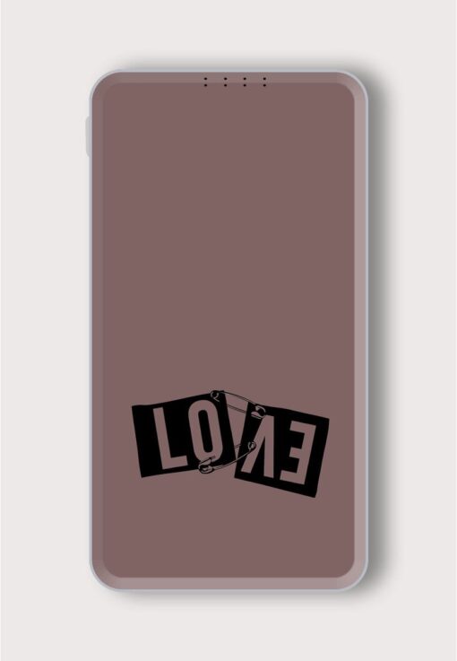 Love Slogan On Printed Designer 10000 mAh PowerBank Zapvi