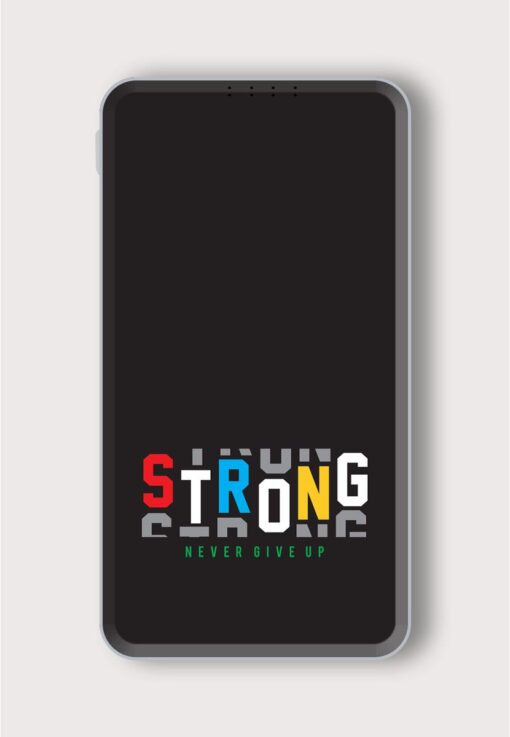 Strong Typography Print Printed Designer 10000 mAh PowerBank Zapvi