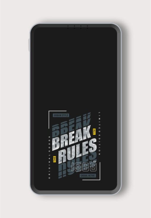 Break All Rules Printed Designer 10000 mAh PowerBank Zapvi