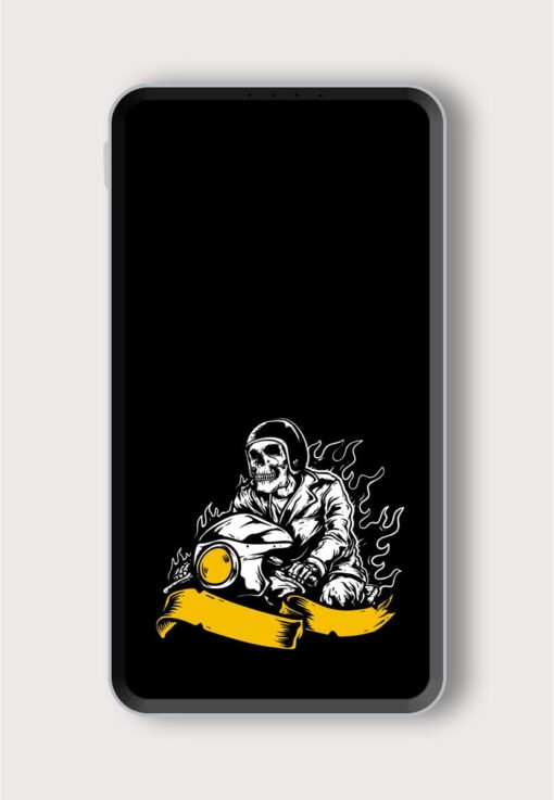 Vintage Skeleton Biker Printed Designer 10000 mAh PowerBank Zapvi