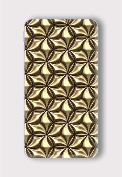 3D Wall Gold Printed Designer 10000 mAh PowerBank Zapvi