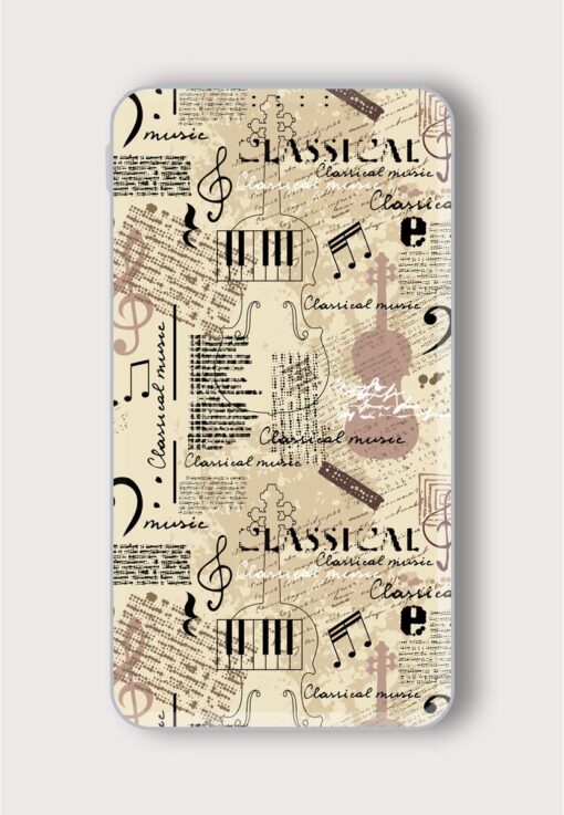 Classical Music Lpattern Printed Designer 10000 mAh PowerBank Zapvi