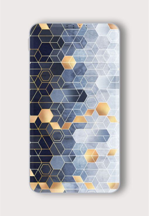 Geometric Abstraction Hexagons Printed Designer 10000 mAh PowerBank Zapvi