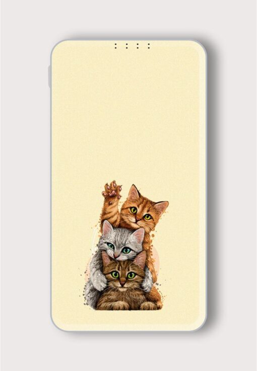 Cats Wall Sticker Printed Designer 10000 mAh PowerBank Zapvi