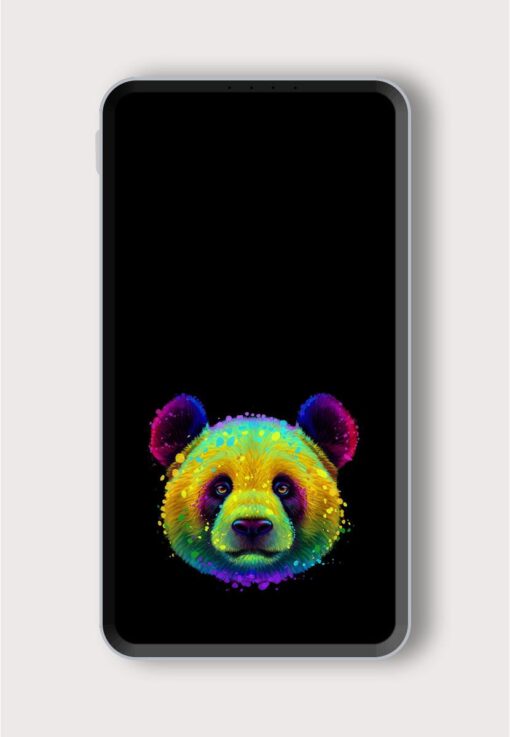 Panda Abstract Neon Printed Designer 10000 mAh PowerBank Zapvi