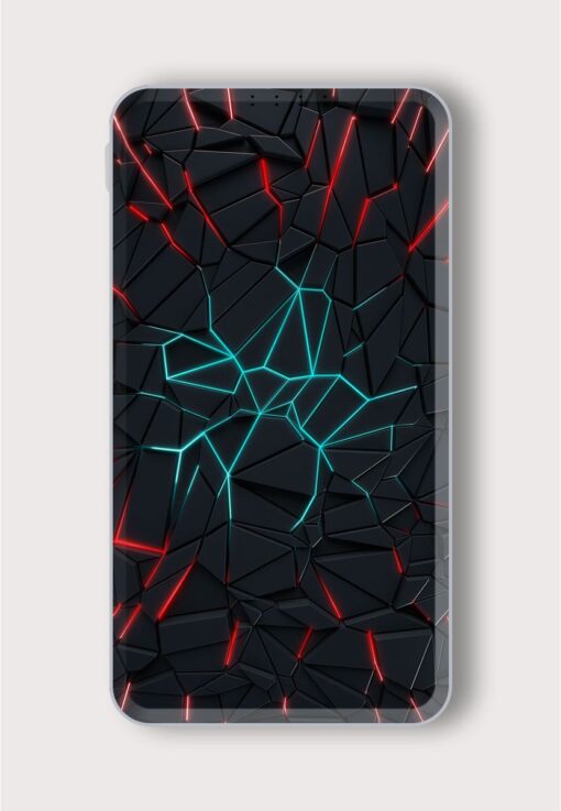 Neon Crack Art Printed Designer 10000 mAh PowerBank Zapvi