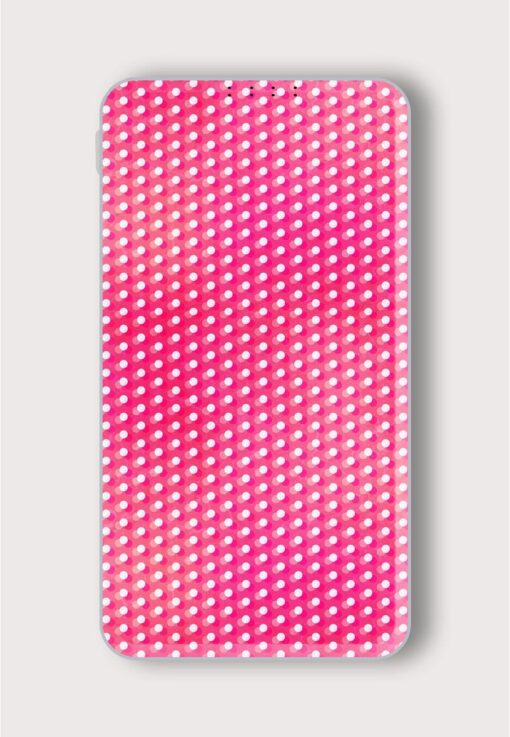 Abstract Pink Points Printed Designer 10000 mAh PowerBank Zapvi