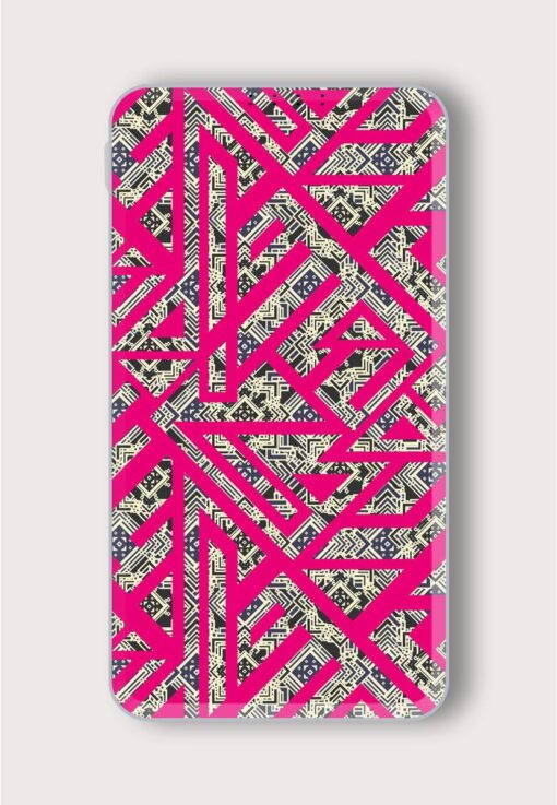 Abstract Retro Geometric Printed Designer 10000 mAh PowerBank Zapvi