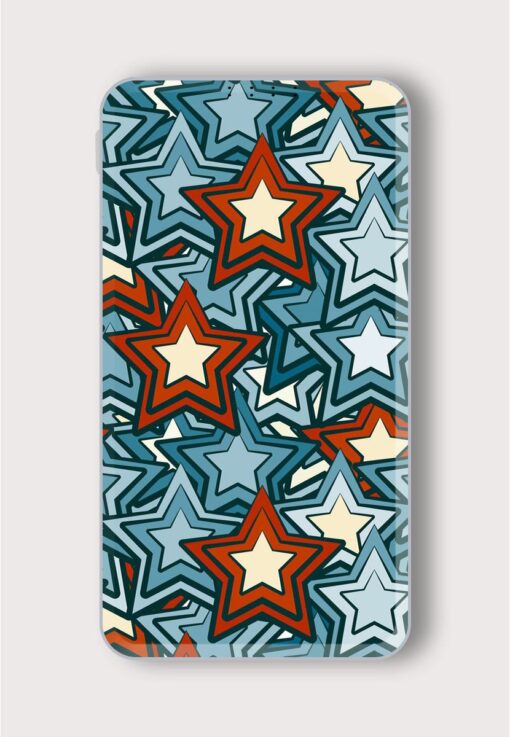 Blue Stars Seamless Printed Designer 10000 mAh PowerBank Zapvi