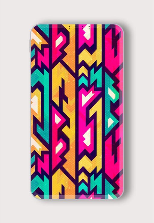 Colored Futurist Seamless Printed Designer 10000 mAh PowerBank Zapvi