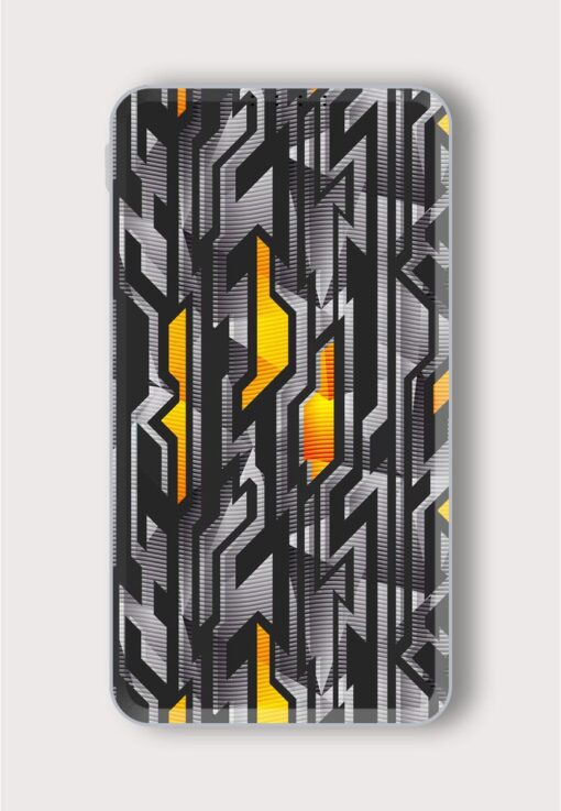 Geometric Pattern Metal Printed Designer 10000 mAh PowerBank Zapvi