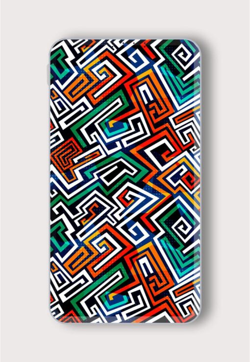 Abstract Maze Seamless Printed Designer 10000 mAh PowerBank Zapvi