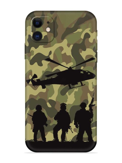 Army Heros Embossed Soft Silicone Case for Apple Iphone 11 Zapvi