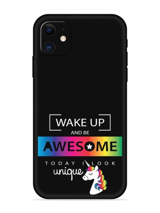 Inspirational Quote Unicorn Embossed Soft Silicone Case for Apple Iphone 11 Zapvi