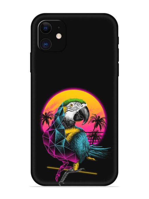 Rad Parrot Embossed Soft Silicone Case for Apple Iphone 11 Zapvi