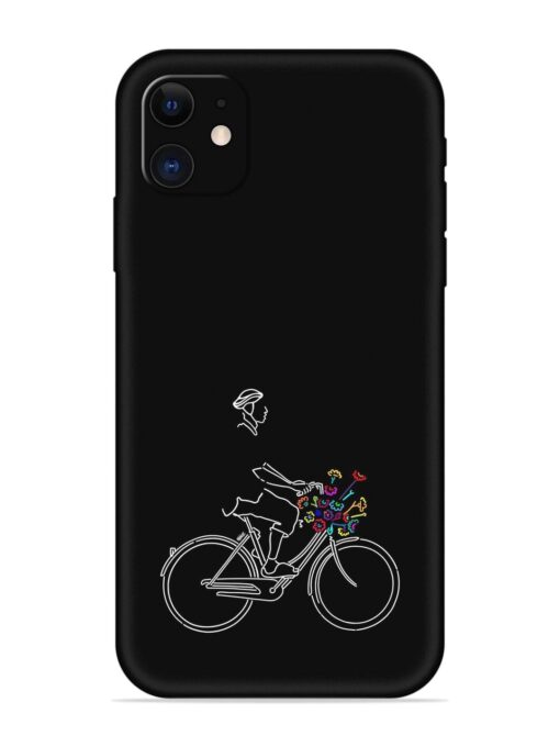 Minimalist Cycle Art Embossed Soft Silicone Case for Apple Iphone 11 Zapvi