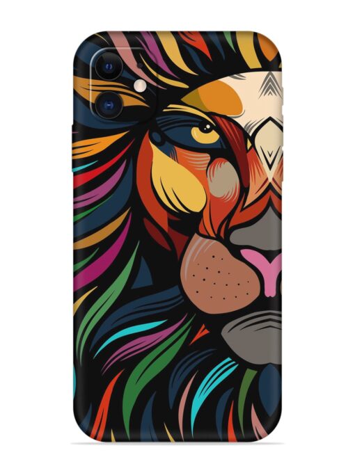 Trippy Lion Art Embossed Soft Silicone Case for Apple Iphone 11 Zapvi