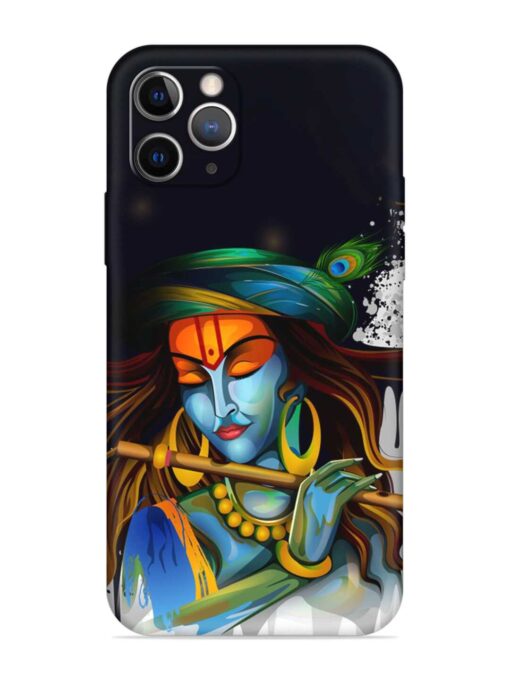 Krishna Art Embossed Soft Silicone Case for Apple Iphone 11 Pro