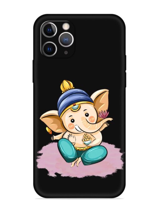 Bal Ganesh Vector Art Embossed Soft Silicone Case for Apple Iphone 11 Pro Zapvi