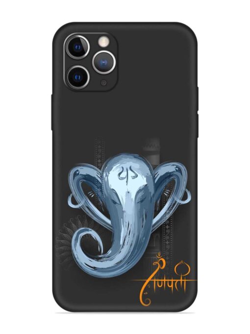 Illustration Lord Ganpati Embossed Soft Silicone Case for Apple Iphone 11 Pro Zapvi