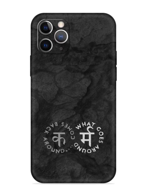 Karma Hindi Word Embossed Soft Silicone Case for Apple Iphone 11 Pro Zapvi