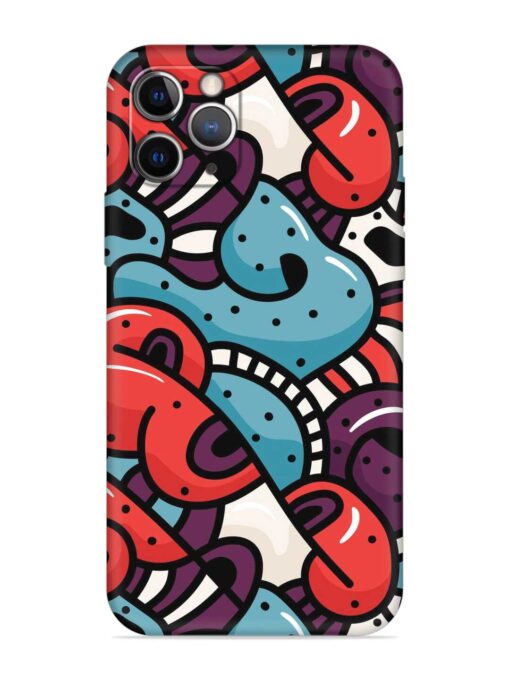 Seamless Backdrop Colorful Embossed Soft Silicone Case for Apple Iphone 11 Pro Zapvi