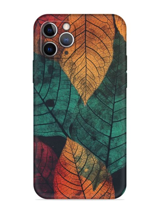 Leaves Artwork Embossed Soft Silicone Case for Apple Iphone 11 Pro