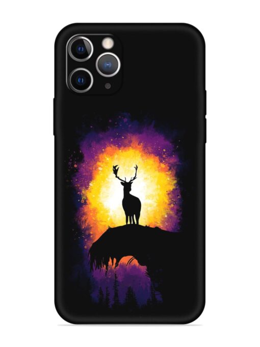 Elk Animal Art Embossed Soft Silicone Case for Apple Iphone 11 Pro