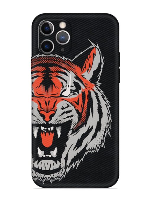 Tiger Aggression Embossed Soft Silicone Case for Apple Iphone 11 Pro Zapvi