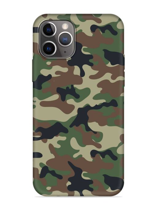 Army Military Camouflage Dark Green Embossed Soft Silicone Case for Apple Iphone 11 Pro Max Zapvi