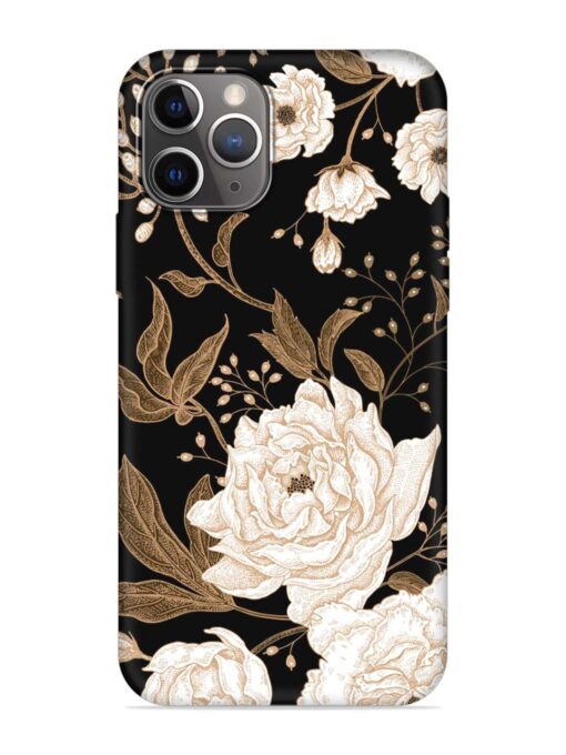 Peonies Roses Floral Embossed Soft Silicone Case for Apple Iphone 11 Pro Max Zapvi