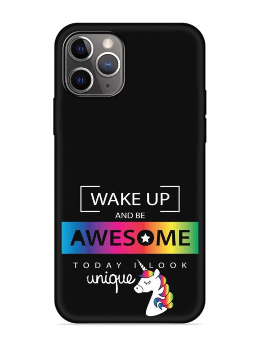 Inspirational Quote Unicorn Embossed Soft Silicone Case for Apple Iphone 11 Pro Max Zapvi