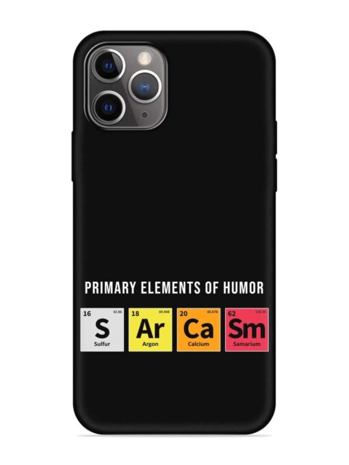 Primary Elements Humor Embossed Soft Silicone Case for Apple Iphone 11 Pro Max Zapvi