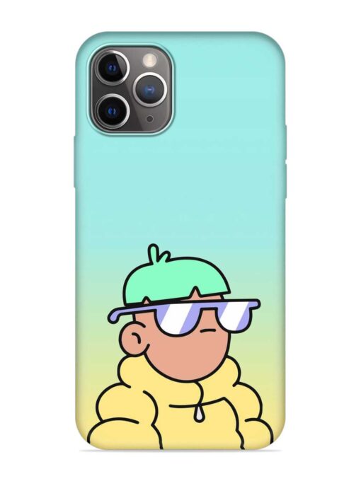 Doodles Cool Character Embossed Soft Silicone Case for Apple Iphone 11 Pro Max Zapvi