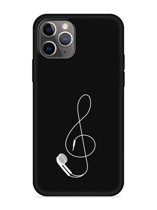 Music Earphone Vector Embossed Soft Silicone Case for Apple Iphone 11 Pro Max Zapvi