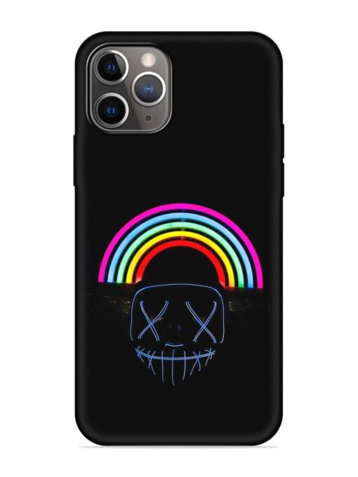 Mask Rainbow Embossed Soft Silicone Case for Apple Iphone 11 Pro Max Zapvi