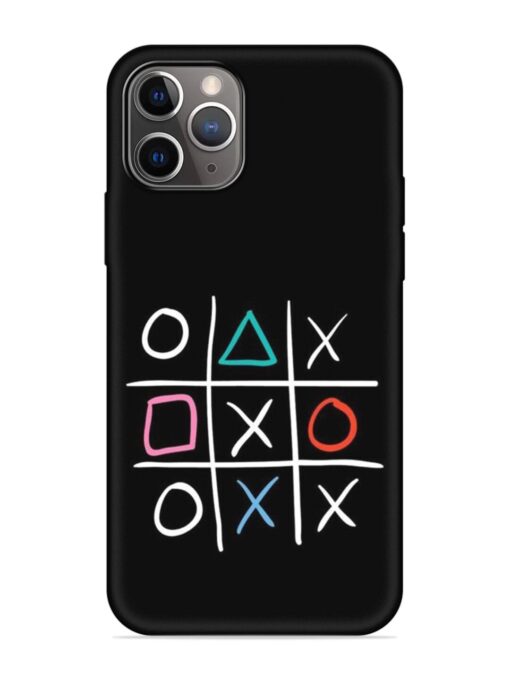 Super Neon Tic-Tac-Toe Embossed Soft Silicone Case for Apple Iphone 11 Pro Max Zapvi