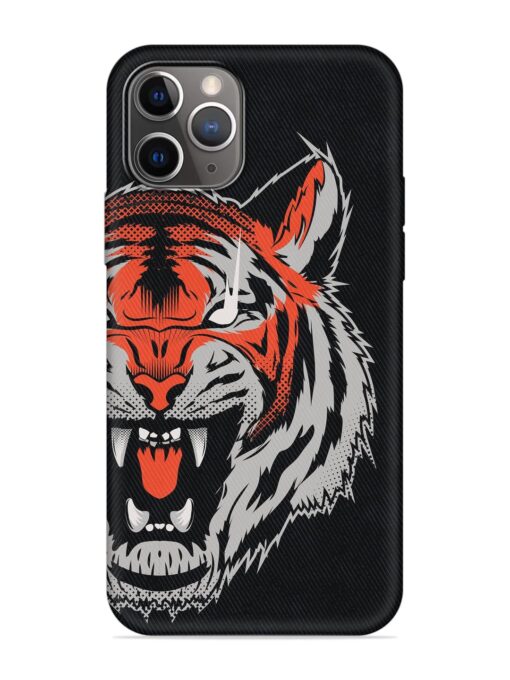 Tiger Aggression Embossed Soft Silicone Case for Apple Iphone 11 Pro Max Zapvi