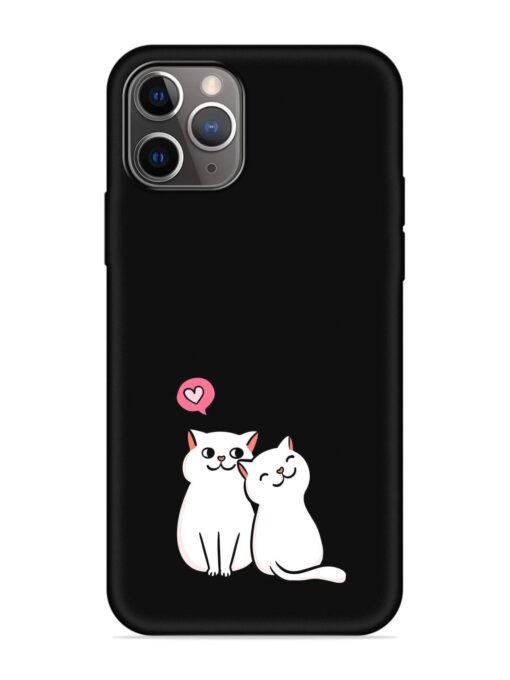 Cute Loving Cats Embossed Soft Silicone Case for Apple Iphone 11 Pro Max Zapvi