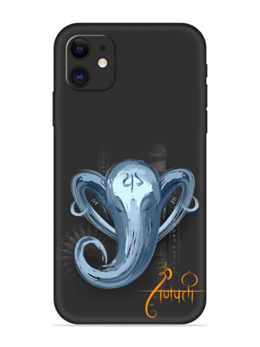 Illustration Lord Ganpati Embossed Soft Silicone Case for Apple Iphone 12