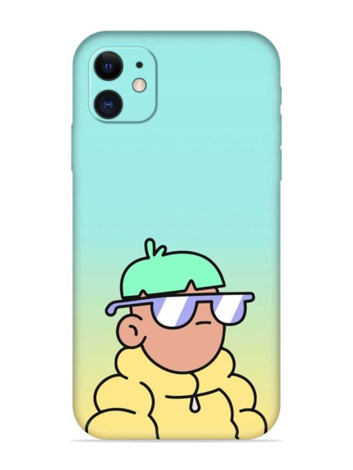 Doodles Cool Character Embossed Soft Silicone Case for Apple Iphone 12 Zapvi