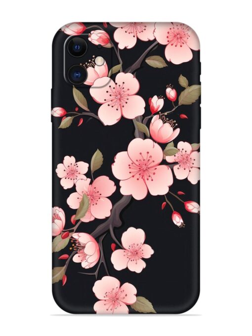 Cherry Blossom Embossed Soft Silicone Case for Apple Iphone 12 Zapvi