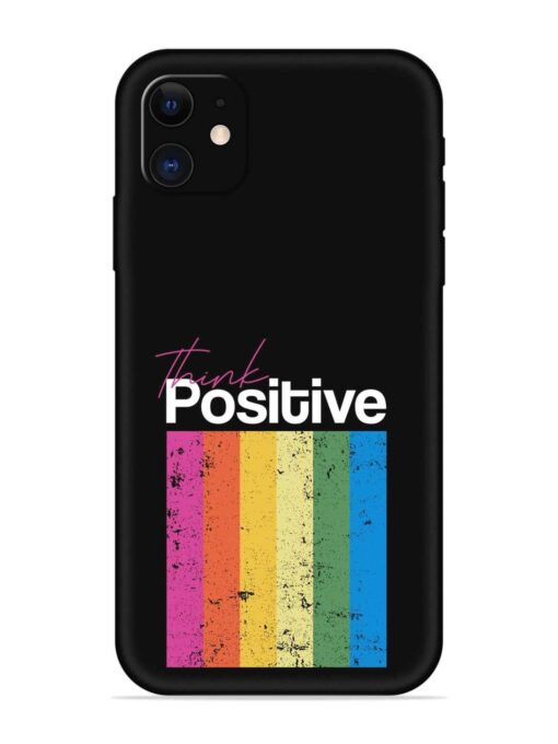 Think Positive Typography Embossed Soft Silicone Case for Apple Iphone 12 Mini Zapvi