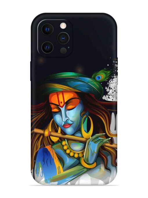 Krishna Art Embossed Soft Silicone Case for Apple Iphone 12 Pro