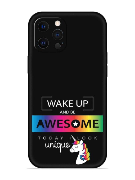 Inspirational Quote Unicorn Embossed Soft Silicone Case for Apple Iphone 12 Pro