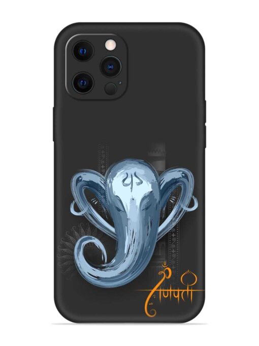 Illustration Lord Ganpati Embossed Soft Silicone Case for Apple Iphone 12 Pro Zapvi