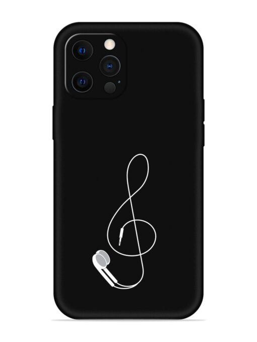 Music Earphone Vector Embossed Soft Silicone Case for Apple Iphone 12 Pro