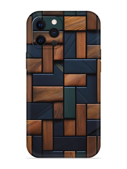 Wooden Background Cubes Embossed Soft Silicone Case for Apple Iphone 12 Pro Zapvi