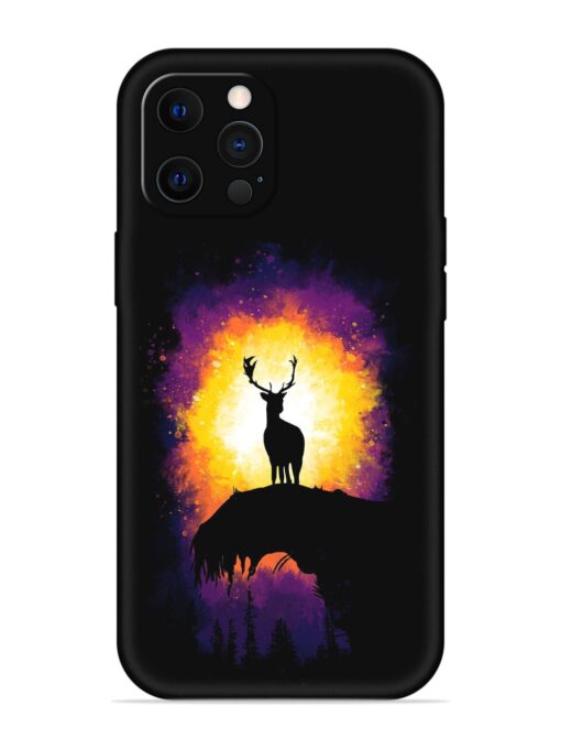 Elk Animal Art Embossed Soft Silicone Case for Apple Iphone 12 Pro